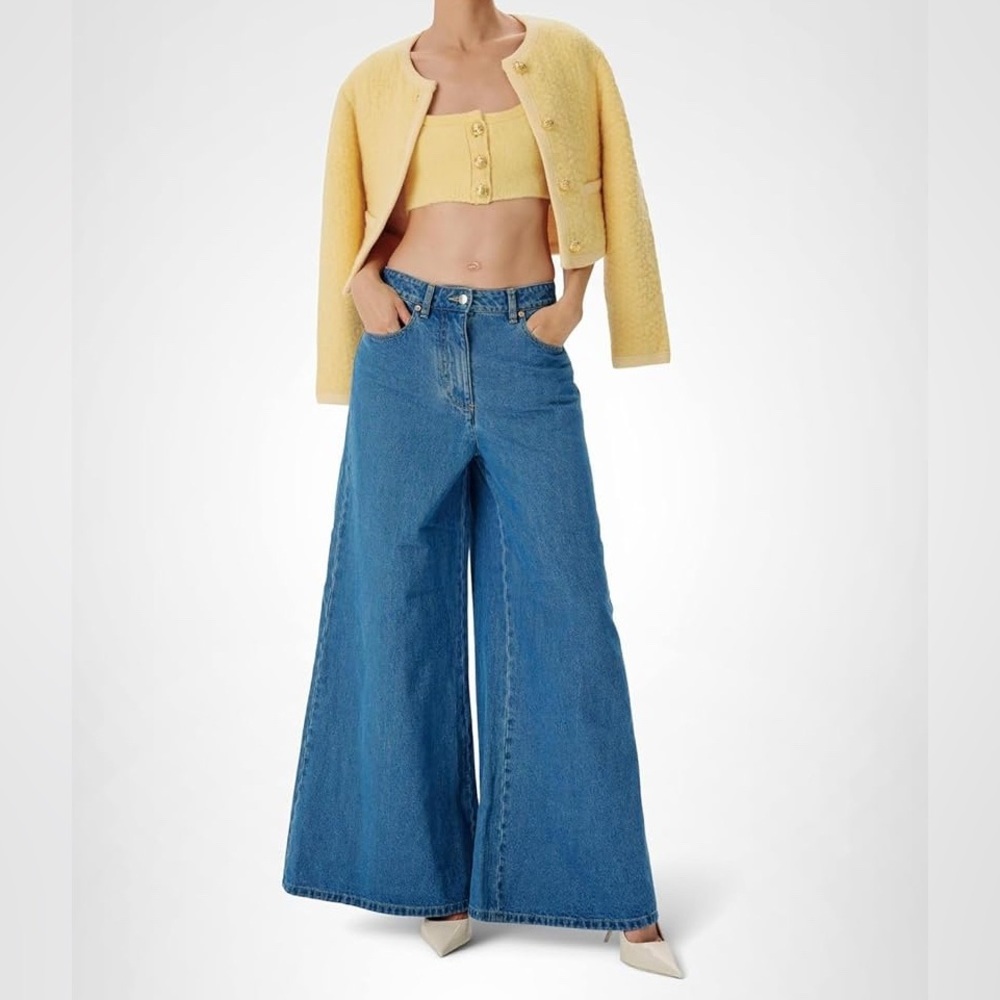 Wide Leg High-Rise Women’s Jeans - Blue